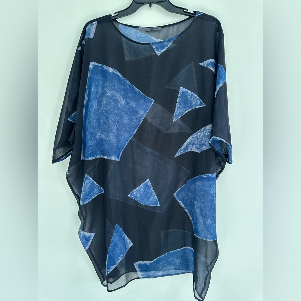oska silk see through tunic top One Size #ZZ